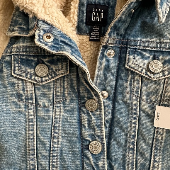 Baby Gap denim and fleece jacket - Picture 4 of 6